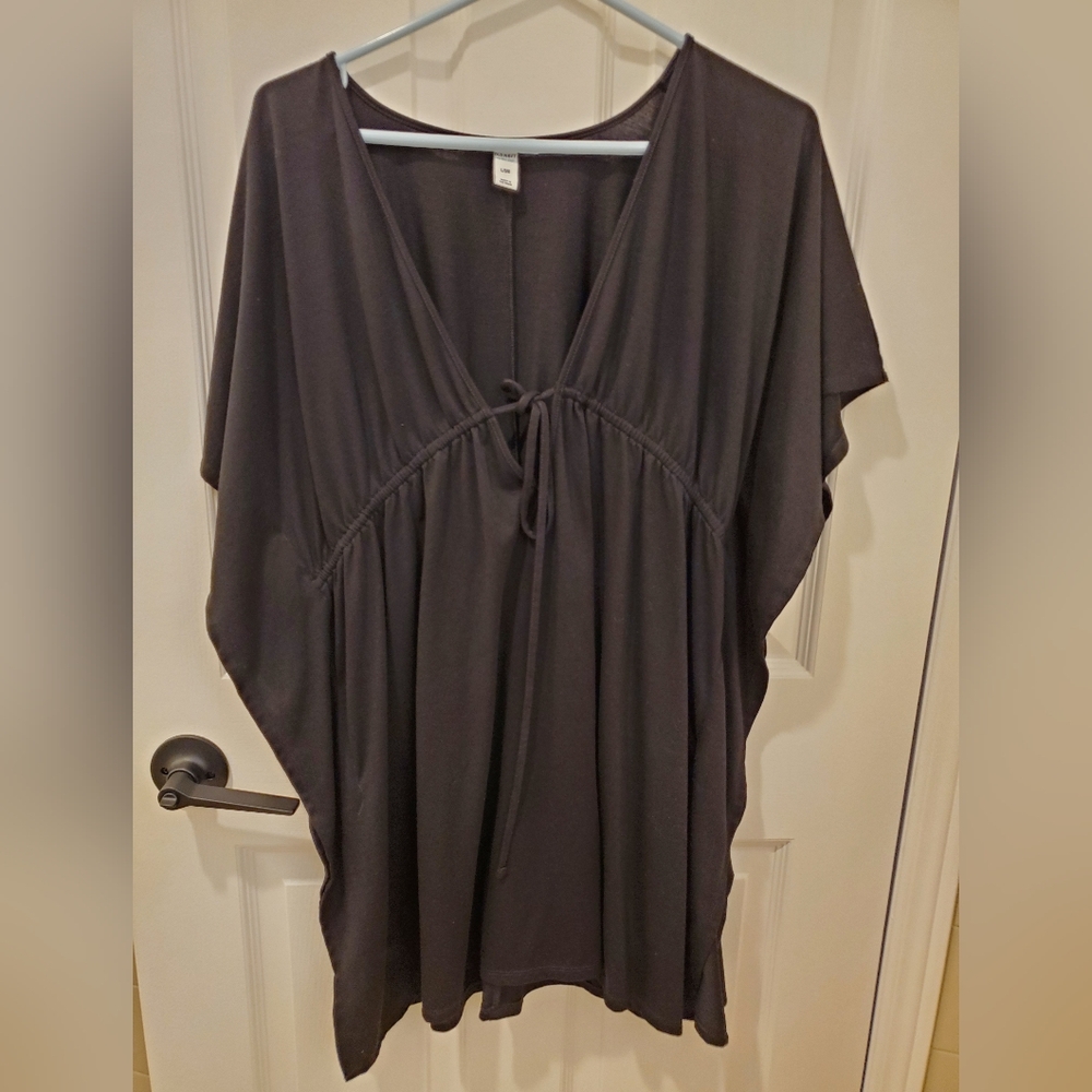 NWOT, Black swim cover up, Size L